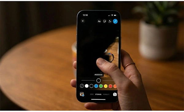 Hold until the whole screen turns black