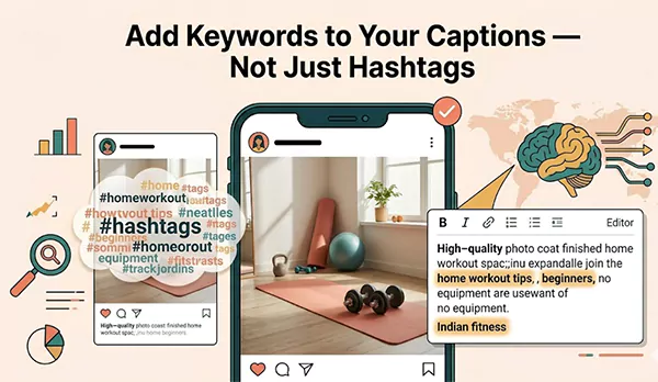 Include keywords in your captions