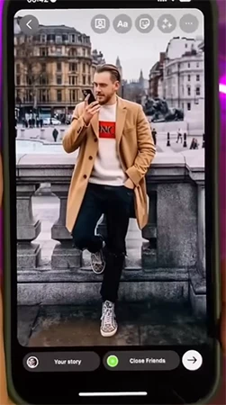 Instagram story section