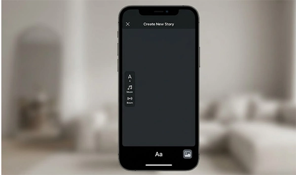 Open story creation screen