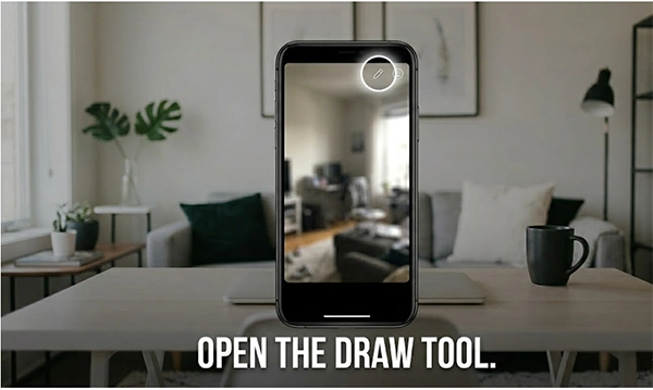 Open the draw tool