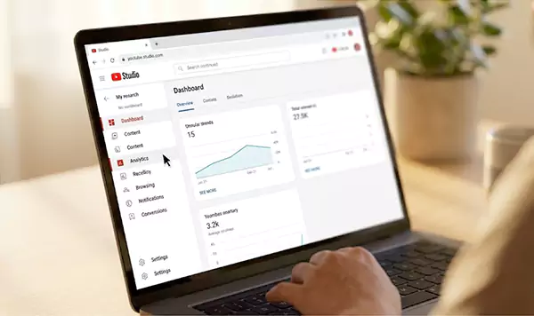Analytics tab on YouTube Studio