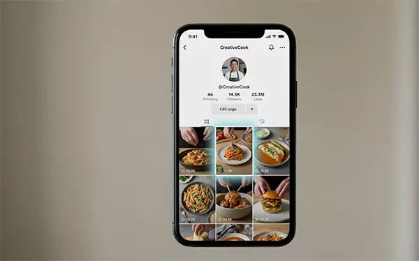 Go to TikTok Profile and choose published post