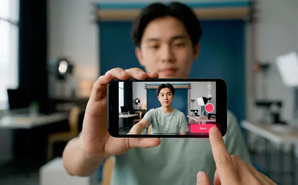 Record or Upload a video then click Next
