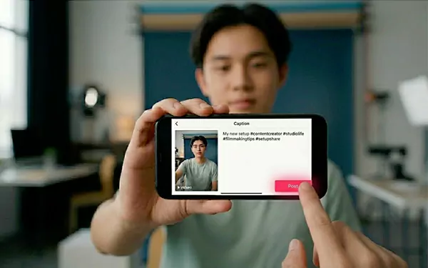 Tap post to publish your video