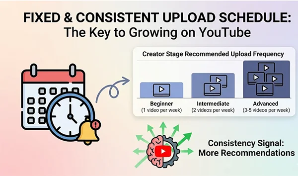 Post consistently with a fixed upload schedule