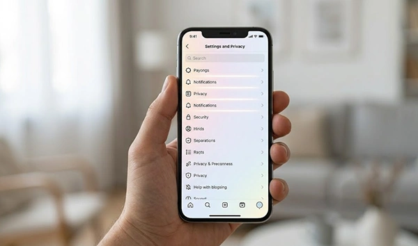 Check via Instagram app setting