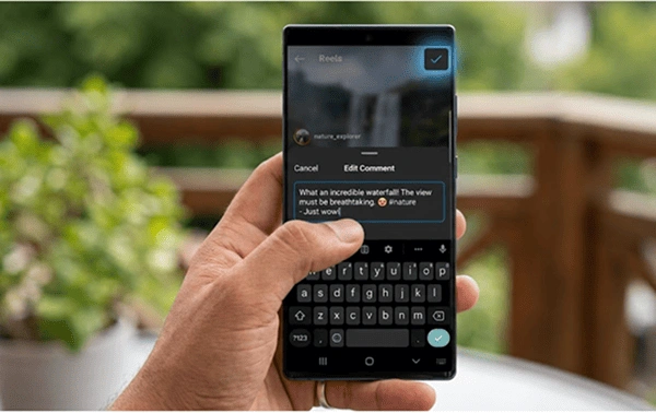 Change the text in your comment and save it.