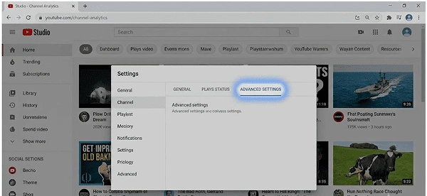 Go to Advanced Settings