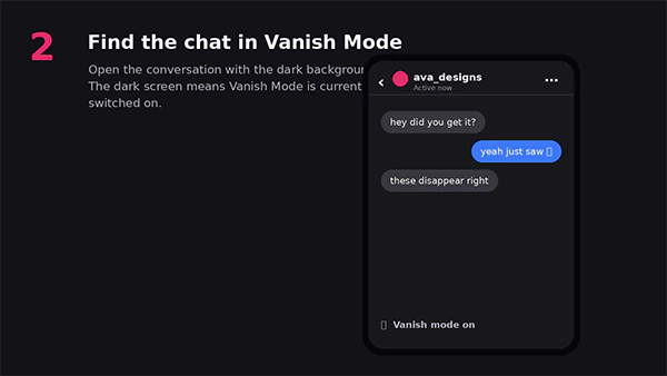 Select the chat with a dark background