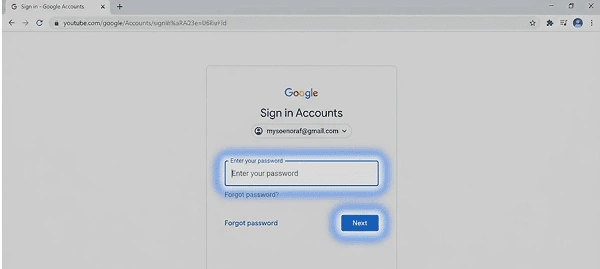 Write your Google Password