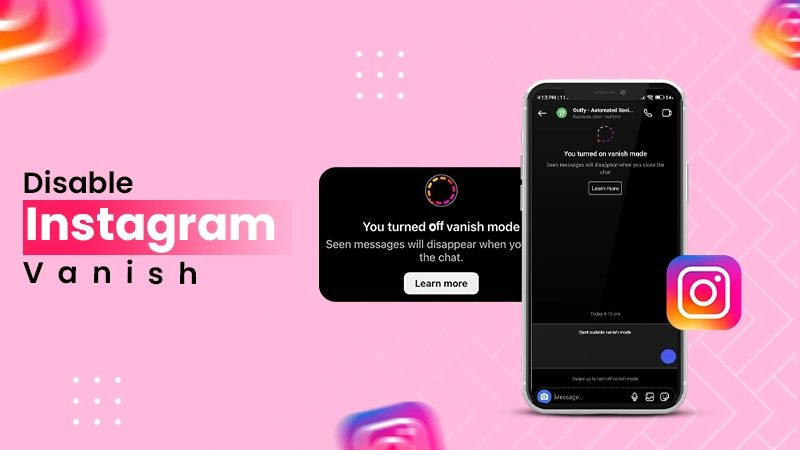 disable instgram vanish