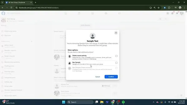 Click Confirm