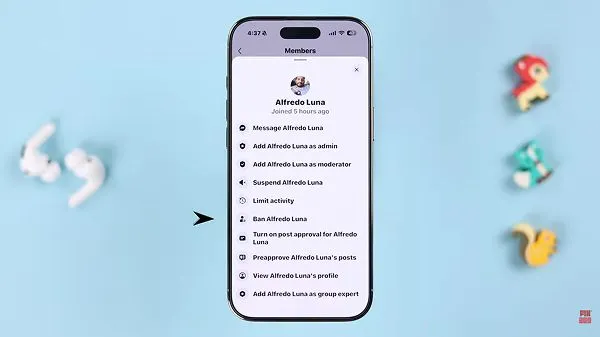 Click every member’s name and select “Ban Member”