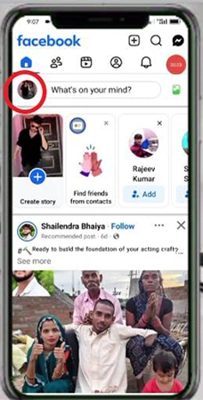 Facebook profile page showing the users profile photos