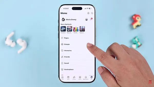 Go to Menu → Choose Groups