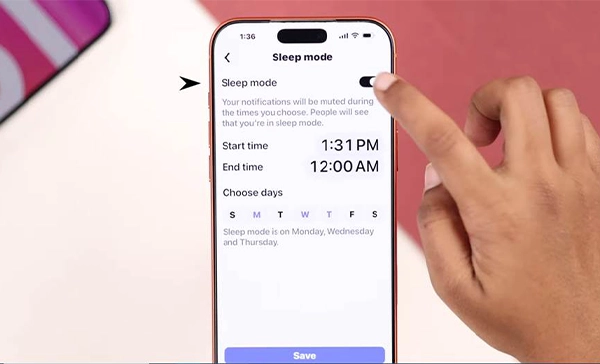 Instagram Sleep Mode turning off