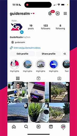 Instagram app interface 
