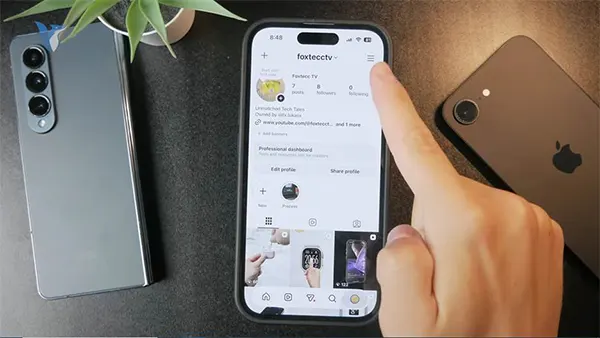 Instagram profile interface
