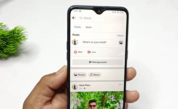 Showing options under bio in Facebook profile.