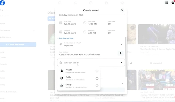 Add the type of audience