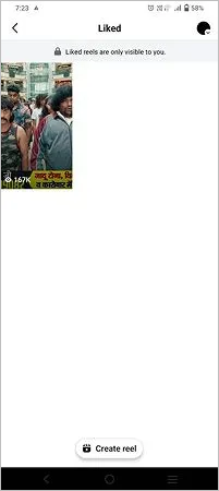 Facebook showing vidoes sectionn
